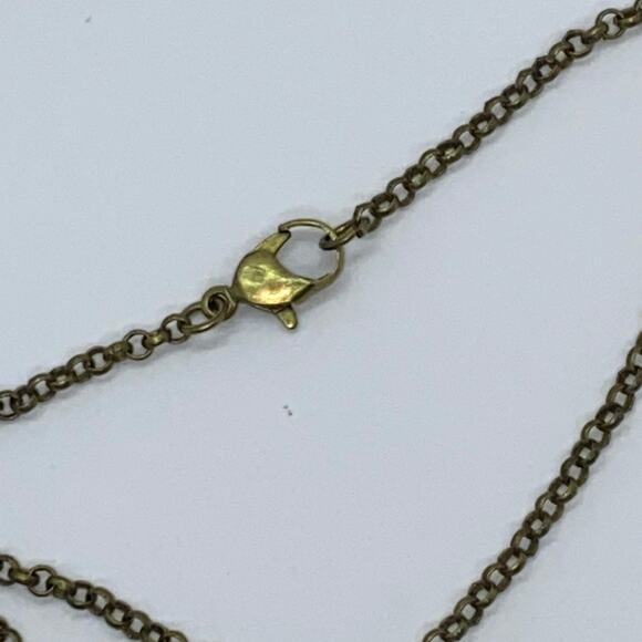 Green & Gold-Tone Rhinestone Pendant Necklace - Picture 8 of 8